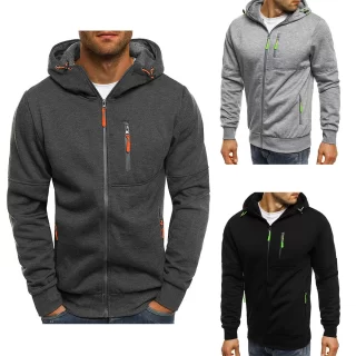 Men\'s Hoodies Long Sleeve Sweatshirt With Zipper Design