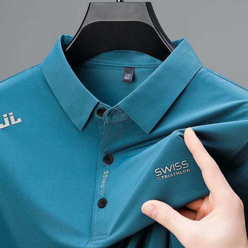 New Men\'s Business Casual Short Sleeved Shirt with Badge 2