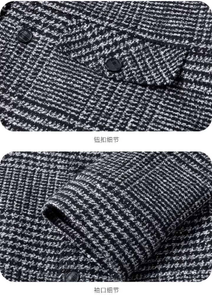 Casual lapel jacket plaid jacket Winter Thick 2