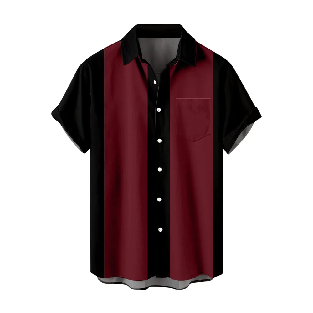 Summer New Men\'s Pocket Short Sleeve Shirt 2