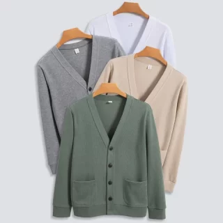BROWON 80% Cotton V-Neck Collar Sweater For Men