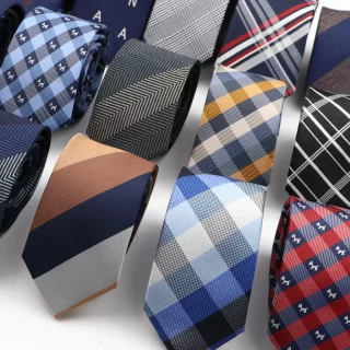 Narrow Polyester Necktie For Men
