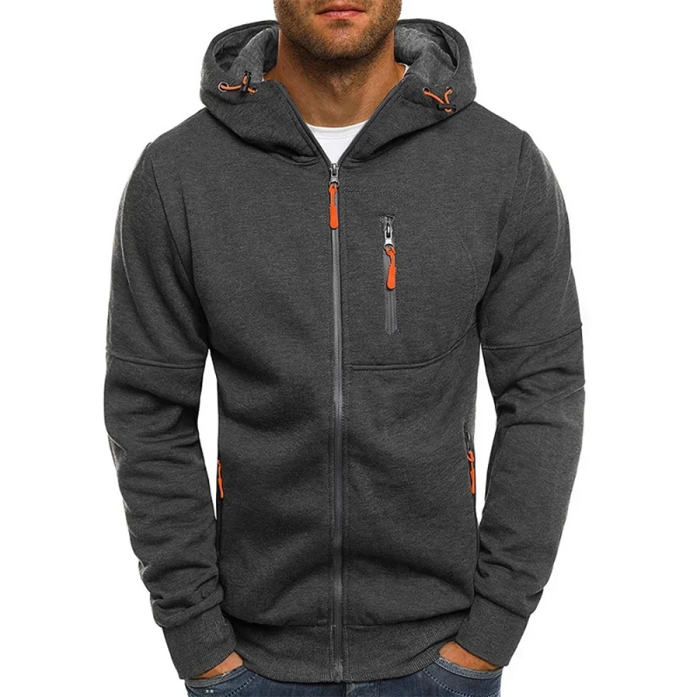 Men\'s Hoodies Long Sleeve Sweatshirt With Zipper Design 2