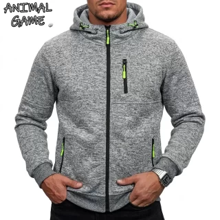 Mens Zipper Hooded Sweatshirt