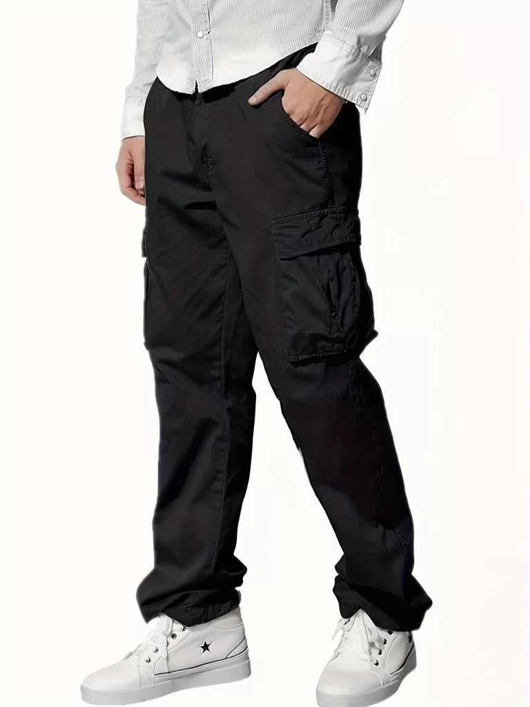 New Men\'s Work European Multi Pocket Casual Cargo Pants 2