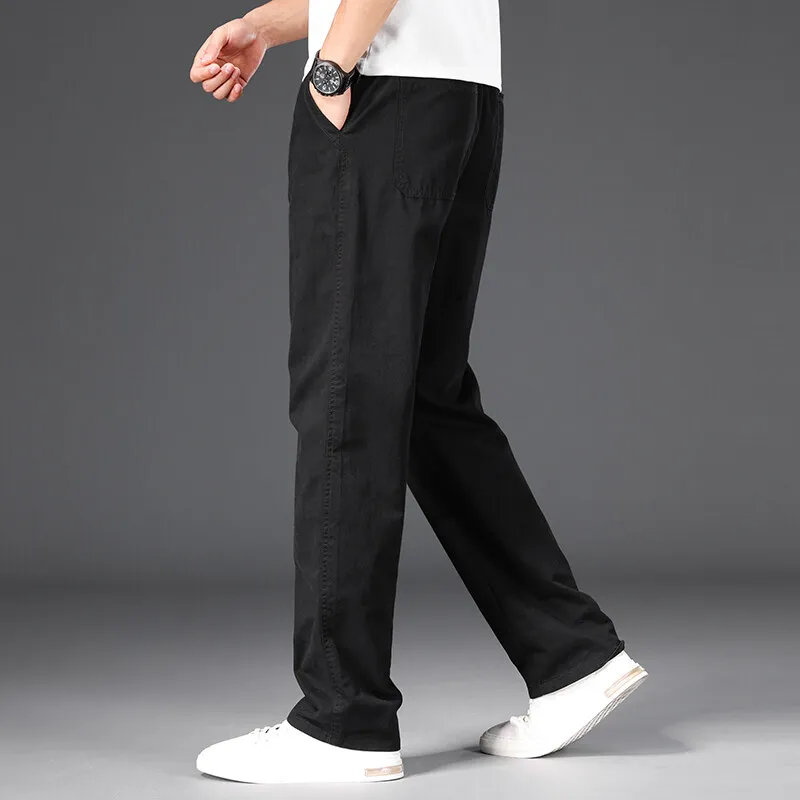 Men's Cargo Pants Multi Pockets Popular Loose Straight Leg 2