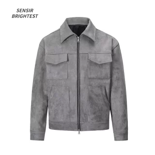 Autumn High Street Suede Thick Jackets For Men.