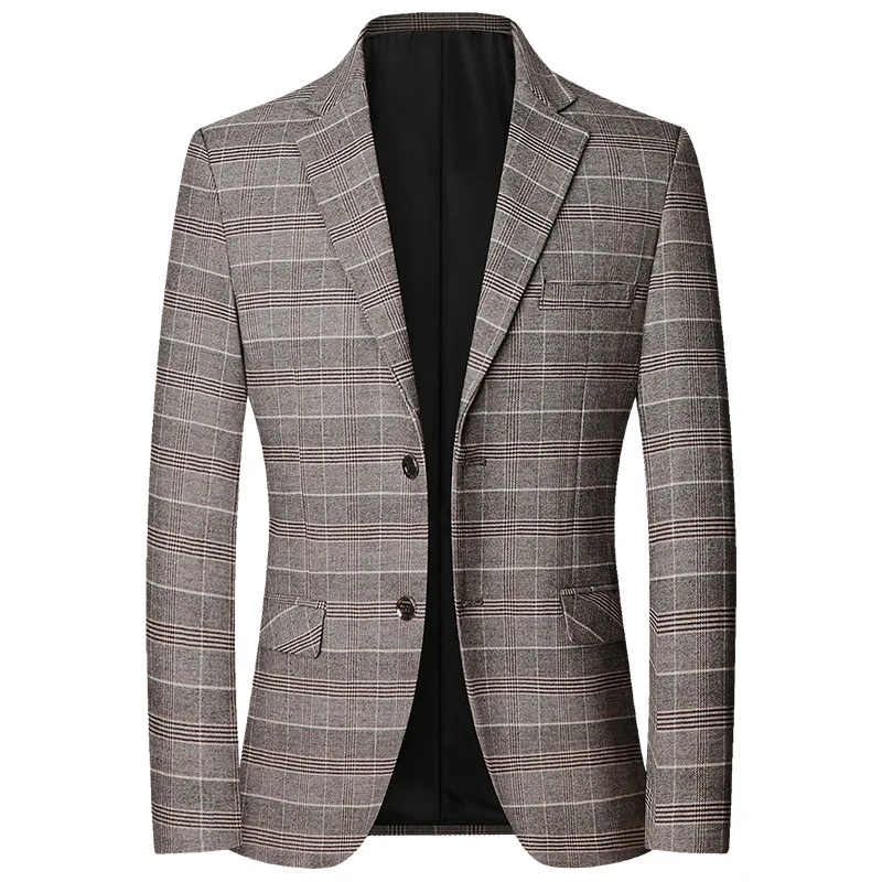 Men Plaid Blazers Jackets 2