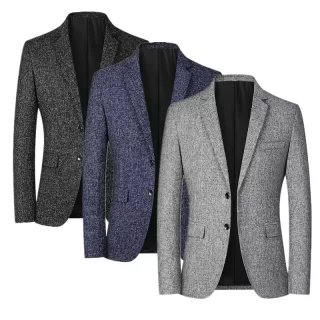 Minimalist men\'s V-neck blazer, Asian sizing